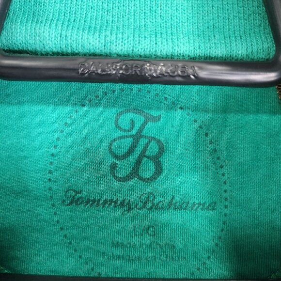 Men's Green Tommy Bahama Sweater 1/2 Zip Pullover Long Sleeve Size L - Picture 7 of 13
